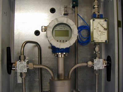 density and concentration measurement cabinet setup