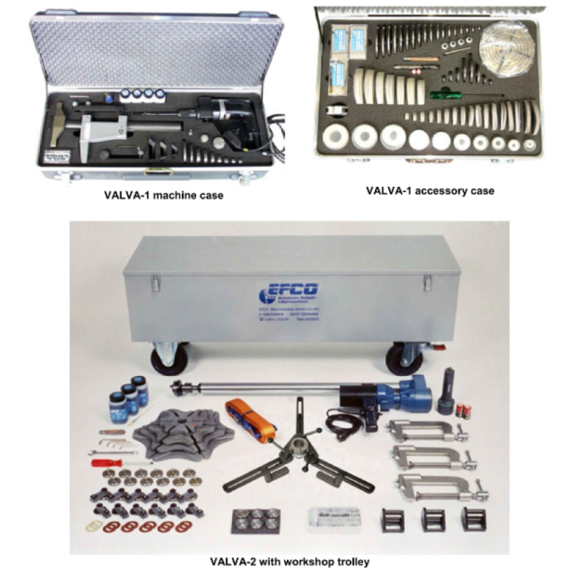 EFCO Valve Grinding tool for flat seats valva repair case