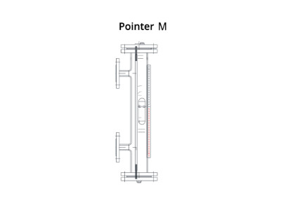 Hadro Magnetic Level Gauge with two or more process connections for mounting on the side, evaporating applications