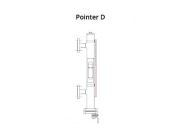 Hadro Magnetic Level Gauge Pointer D with 2 side mounting process connections